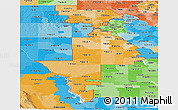 Political Shades Panoramic Map of ZIP codes starting with 780
