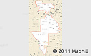 Classic Style Simple Map of ZIP codes starting with 780