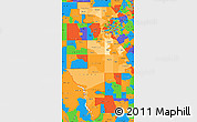 Political Shades Simple Map of ZIP codes starting with 780, political outside