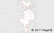 Silver Style Simple Map of ZIP codes starting with 780