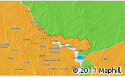 Political 3D Map of ZIP code 78045