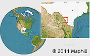 Satellite Location Map of ZIP code 78045, highlighted state
