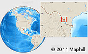 Shaded Relief Location Map of ZIP code 78045