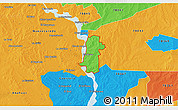 Political 3D Map of ZIP code 78046