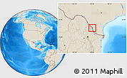 Shaded Relief Location Map of ZIP code 78046