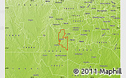 Physical Map of ZIP code 78059
