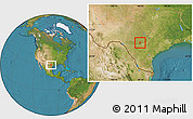 Satellite Location Map of ZIP code 78063
