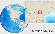 Shaded Relief Location Map of ZIP code 78063