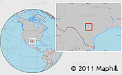 Gray Location Map of ZIP code 78070