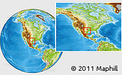 Physical Location Map of ZIP code 78070, within the entire country
