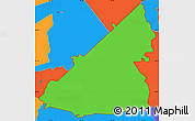 Political Simple Map of ZIP code 78070