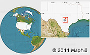 Satellite Location Map of ZIP code 78154, highlighted country, highlighted county