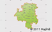 Physical Map of ZIP codes starting with 782, cropped outside