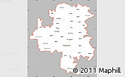 Gray Simple Map of ZIP codes starting with 782, cropped outside
