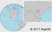 Gray Location Map of ZIP code 78207