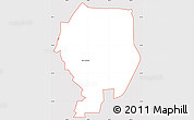 Silver Style Simple Map of ZIP code 78209, cropped outside