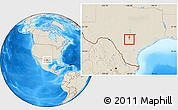Shaded Relief Location Map of ZIP code 78248