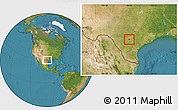 Satellite Location Map of ZIP code 78264