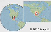 Savanna Style Location Map of ZIP code 78266, highlighted state, within the entire country, hill shading