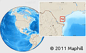 Shaded Relief Location Map of ZIP code 78363