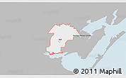 Gray 3D Map of ZIP code 78390, single color outside