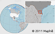 Gray Location Map of ZIP code 78536, highlighted country, highlighted state, hill shading