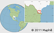 Savanna Style Location Map of ZIP code 78536, highlighted state