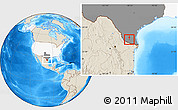 Shaded Relief Location Map of ZIP code 78536, highlighted country, highlighted state