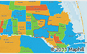 Political 3D Map of ZIP code 78586