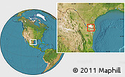 Satellite Location Map of ZIP code 78589, highlighted county