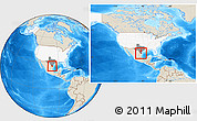 Shaded Relief Location Map of ZIP code 78589, highlighted country, highlighted state, within the entire country