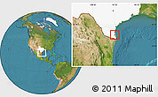 Satellite Location Map of ZIP code 78598, highlighted state