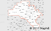 Silver Style Simple Map of ZIP codes starting with 786
