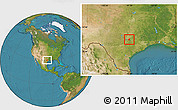 Satellite Location Map of ZIP code 78621