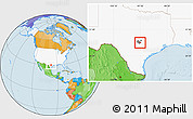 Political Location Map of ZIP code 78640, highlighted country, highlighted county