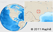 Shaded Relief Location Map of ZIP code 78640