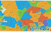 Political 3D Map of ZIP code 78642