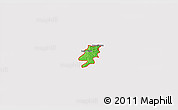 Political 3D Map of ZIP code 78645, cropped outside