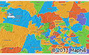Political 3D Map of ZIP code 78645