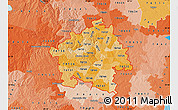 Political Shades Map of ZIP codes starting with 787