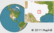 Satellite Location Map of ZIP code 78730, highlighted state