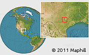 Satellite Location Map of ZIP code 78730