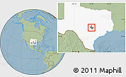 Savanna Style Location Map of ZIP code 78730, highlighted county, highlighted state, hill shading