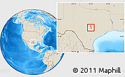 Shaded Relief Location Map of ZIP code 78730