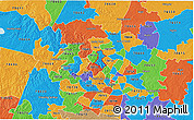 Political 3D Map of ZIP code 78750