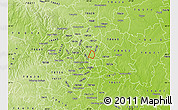 Physical Map of ZIP code 78757