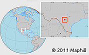 Gray Location Map of ZIP code 78861