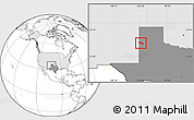 Blank Location Map of ZIP code 79009, highlighted country, highlighted state