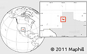 Blank Location Map of ZIP code 79009, highlighted state