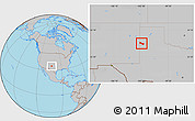 Gray Location Map of ZIP code 79009